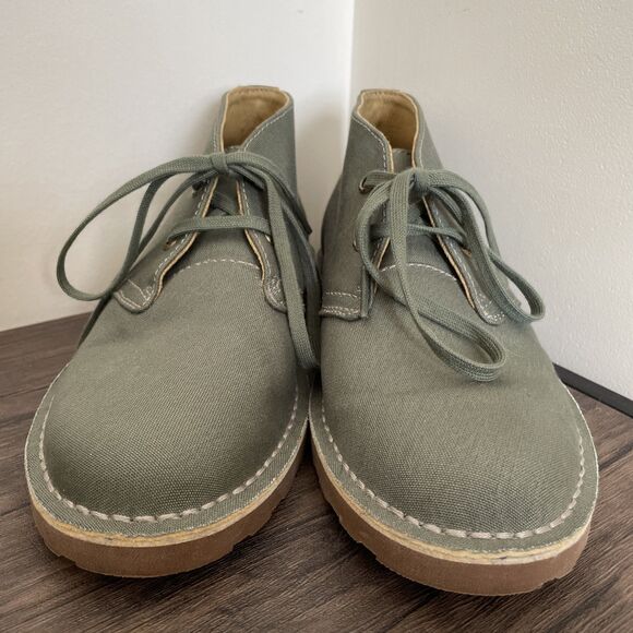 LL Bean Chukkas Ankle‎ Boots Green Canvas Women’s Size 7 Photo Sample RARE - Picture 2 of 10
